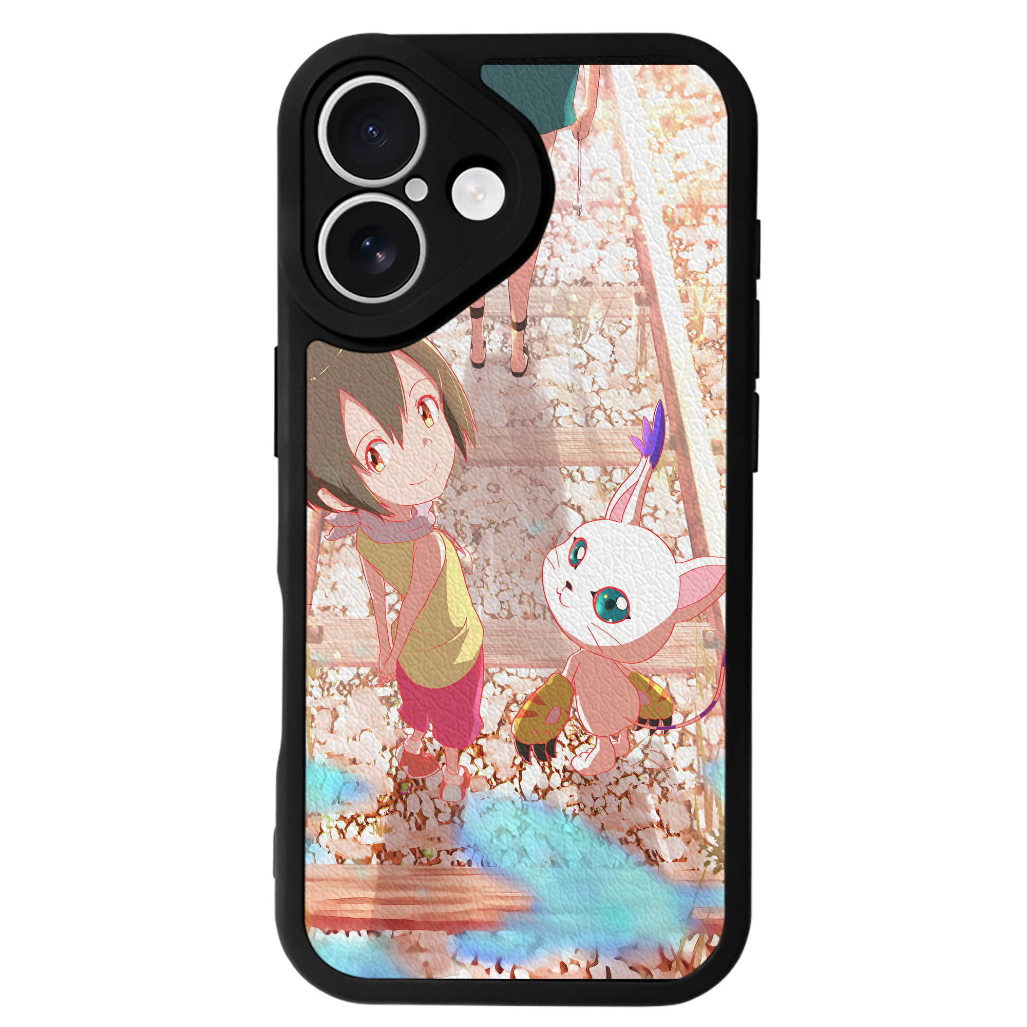 （画像用） Digimon デジタルモンスター/デジモン 【iPhone 16シリーズ対応】シリコンスマホケース（レザー調） 材質：シリコン